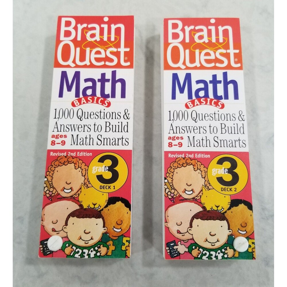 Brain Quest math basics cards grade 3 books 1 & 2 revised 2nd edition